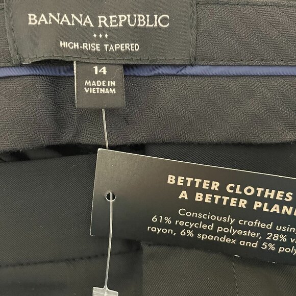 Banana Republic High Rise Pleated Front Tapered Ankle Pants Size 14 NWT - Picture 8 of 12